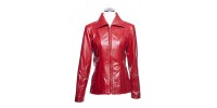  Lambskin soft leather jacket, red, beige or dark brown.