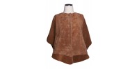 Country look Cape with recycled suede